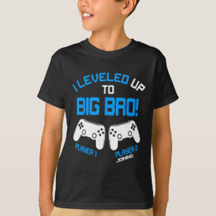 Camiseta Eu Subi de Nível para Irmão Mais Velho - Novo Irmã