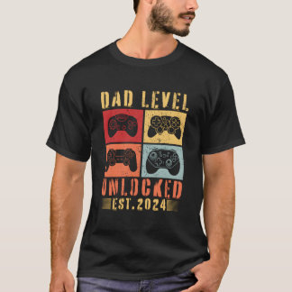 Camiseta Eu Subi De Nível Para Papai 2024 Promovido Para Ní