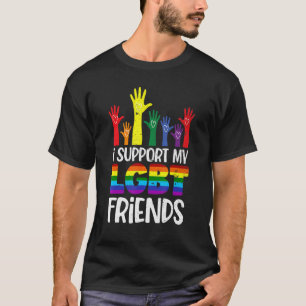 Camiseta Eu Suporto Meu Hetero Lgbt Amigos Orgulho gay Lgbt