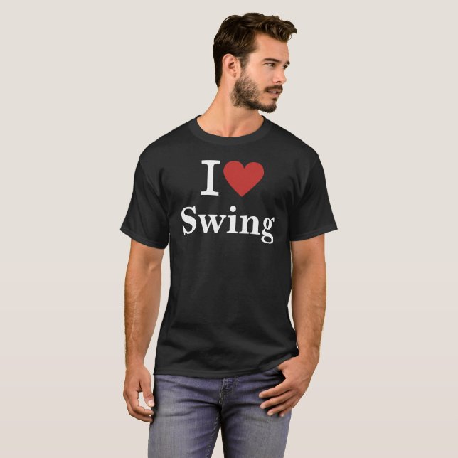 Camiseta Eu ❤️ Swing CUSTOM Men's (Frente Completa)