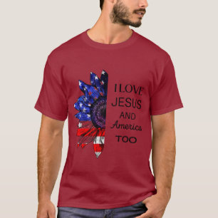 Camiseta Eu também amo Jesus e América