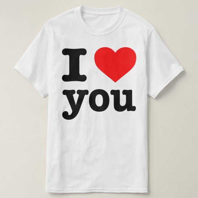 CAMISETA "EU TE AMO " (Frente do Design)