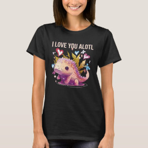 Camiseta Eu Te Amo Alol Axolotl Anfíbio Mexicano Andando