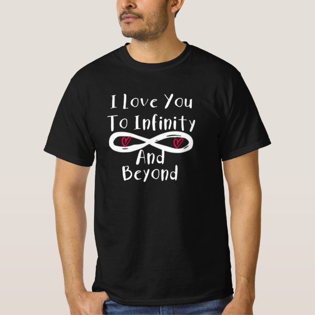 Camiseta Eu Te Amo Ao Infinito E Além Do Casal Namorados (Frente)