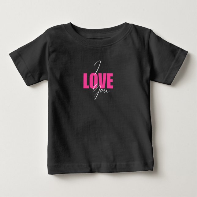 Camiseta Eu Te Amo Bebê – Gráfico Divertido Românt (Frente)