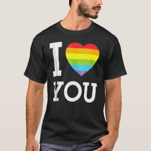 Camiseta Eu Te Amo Cardíaco Lgbt Bissexual Queer Orgulho ga