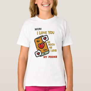 Camiseta Eu Te Amo Como Minha Diversão Do Telefone