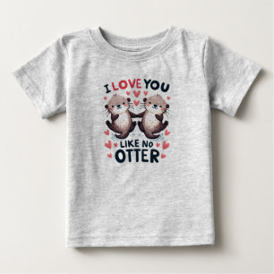 Camiseta Eu Te Amo Como Nenhuma Lontra Fofa Kawaii