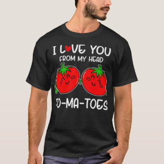 Camiseta Eu Te Amo De Minha Cabeça Tomates Engraçado Namora