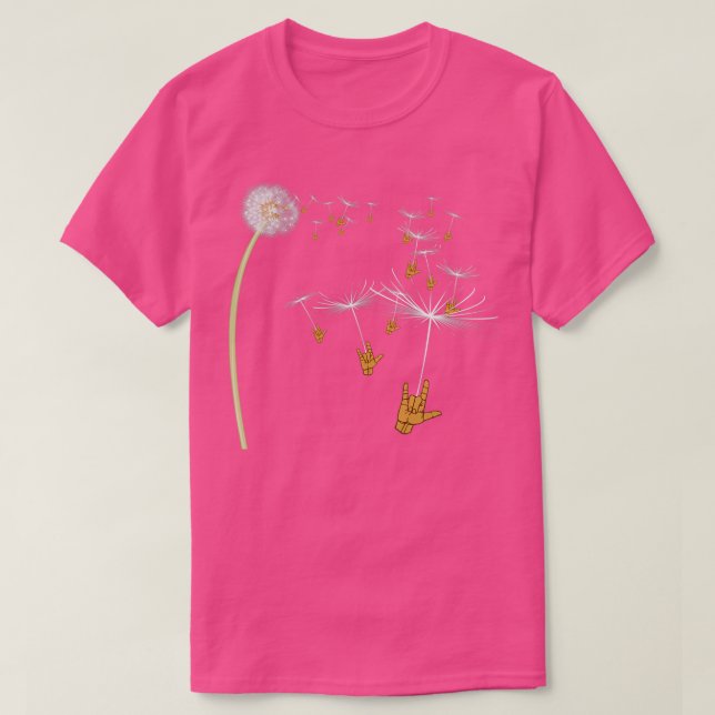 Camiseta Eu te amo design com linguagem de sinais (Frente do Design)