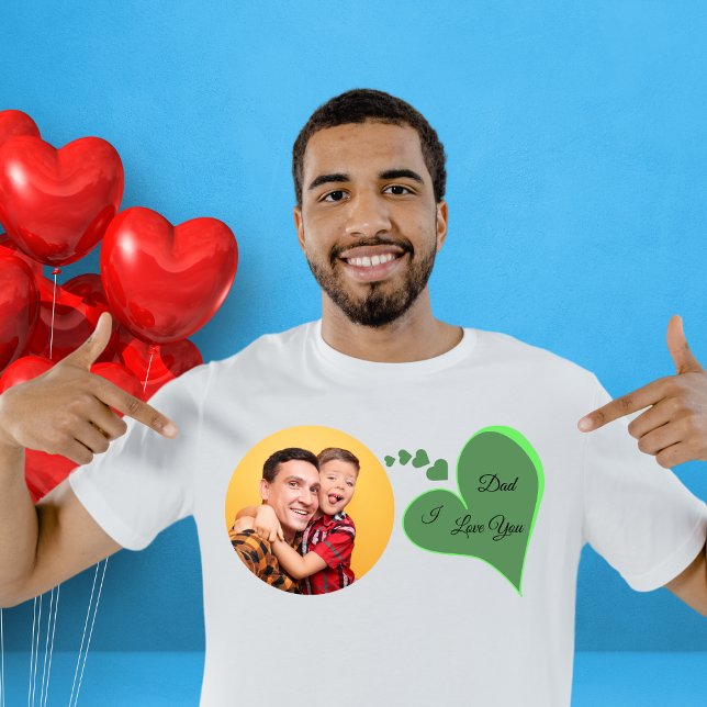 Camiseta Eu te amo, Dia de os pais com fotos (Criador carregado)