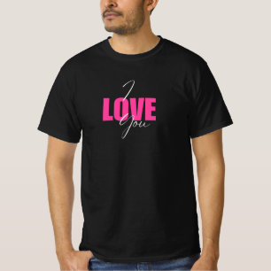 Camiseta Eu Te Amo – Gráfico Romântico Divertido