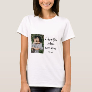 Camiseta Eu te amo mãe dia de as mães elegante adicionar te
