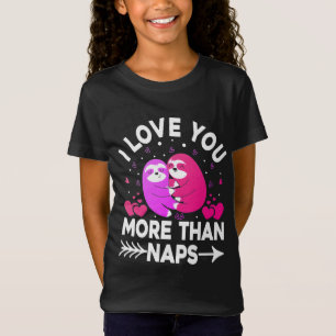 Camiseta Eu te amo mais do que soneca rosa e preguiçosas