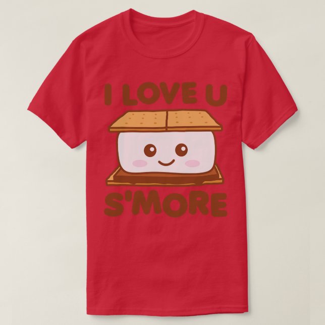 Camiseta Eu Te Amo Mais Engraçado Acampando Mais Pun Escuro (Frente do Design)