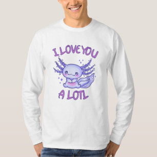 Camiseta Eu te amo muito Axolotl apaixonado