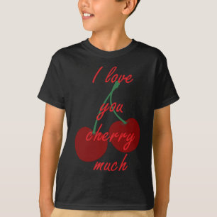 Camiseta Eu te amo muito engraçado e fofo design fruta