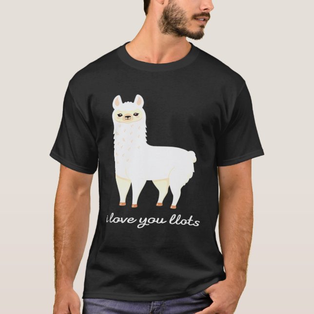 Camiseta Eu Te Amo Muito  Llots  Diz a Lhama (Frente)