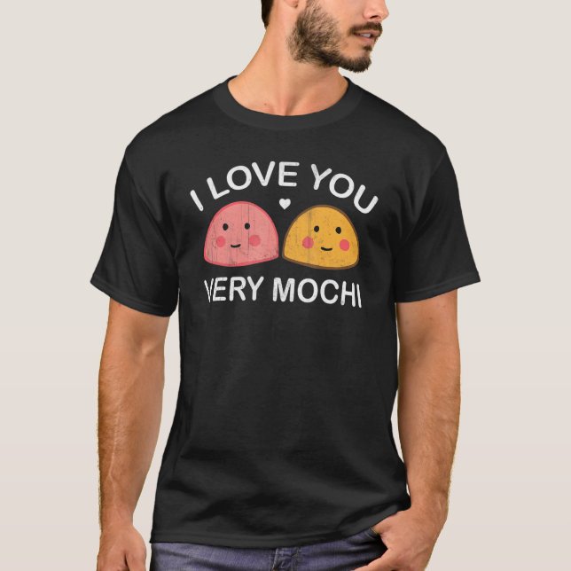 Camiseta Eu Te Amo Muito Mochi Japonês (Frente)