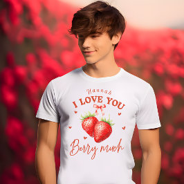 Camiseta "Eu te amo muito" Namorados personalizado de homen