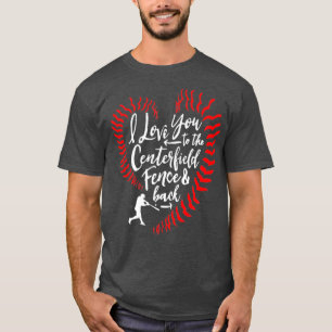 Camiseta Eu Te Amo Na Cerca De Centerfield De Volta