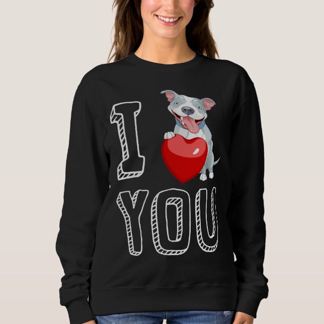 Camiseta Eu Te Amo Namorados Pitbull (Frente)