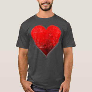 Camiseta Eu Te Amo O Dia de os namorados Vermelho Emoticon