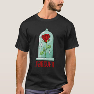 Camiseta Eu Te Amo Para Sempre Na Minha Rosa De Flor Do Cor