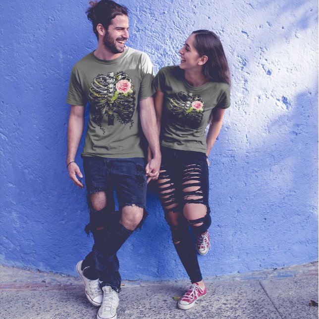 Camiseta Eu Te Amo Para Sempre Rosa De Coração Gráfico (Criador carregado)