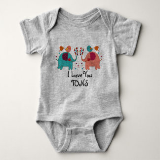 Camiseta EU TE AMO roupa do bebê das TONELADAS - AMOR dos