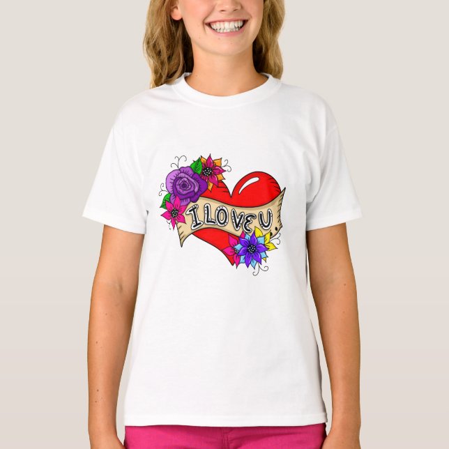 Camiseta Eu Te Amo | Rua Art Urban Heart (Frente)