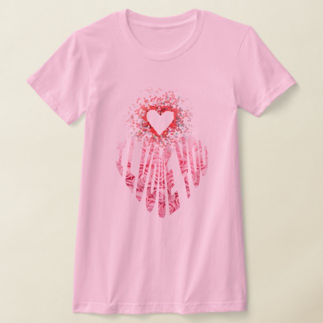 Camiseta "Eu Te Amo" Trái Tim Hoa Hong - Thiet Khang Mac (Postura )