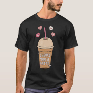 Camiseta Eu te amo um café latinho, Namorados Groovy