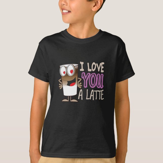 Camiseta Eu te amo um latte (Frente)