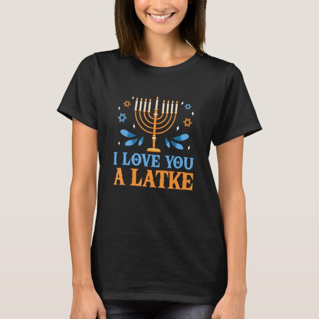 Camiseta Eu Te Amo Um Trocadilho Judeu Chanukah Chanukah (Frente)