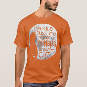 Camiseta Eu te empurraria na frente dos zumbis para salvar 