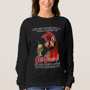 Camiseta Eu Te Empurro Um Vidro Alto Para Superá-Lo Galinha