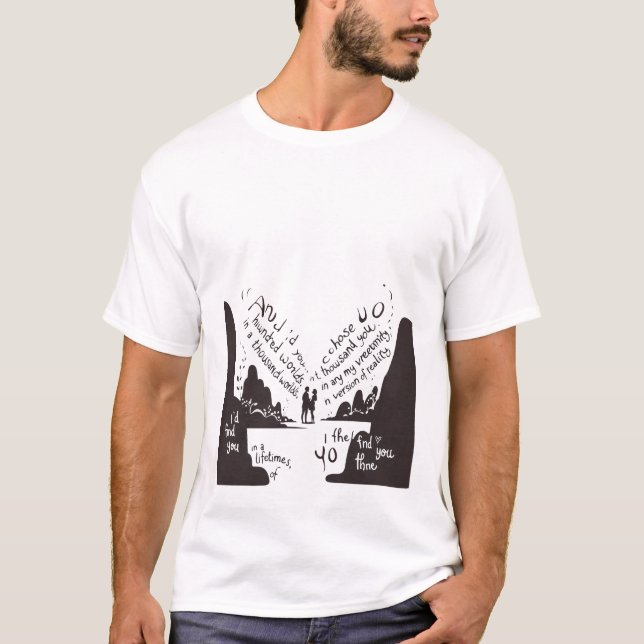 Camiseta "Eu te encontraria em qualquer vida" Amo Tee da Ti (Frente)