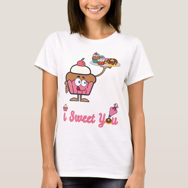 Camiseta Eu te juro com um Cupcake (Frente)