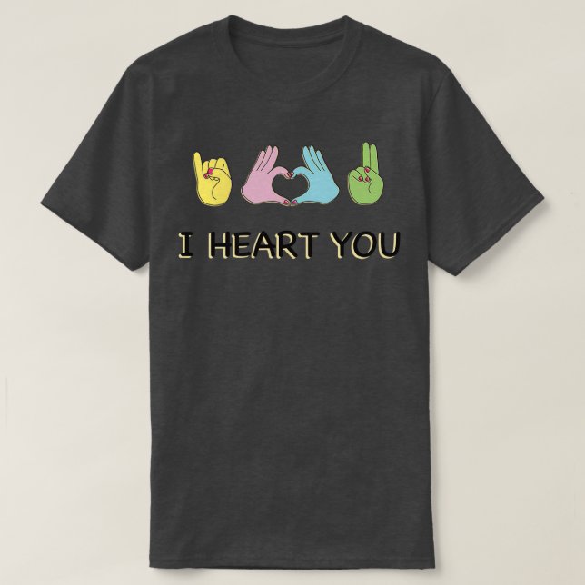 CAMISETA EU TE OUVI EM LÍNGUA DE SINAIS (Frente do Design)