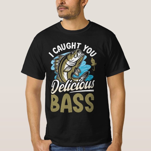 Camiseta Eu Te Peguei Um Delicioso Peixe De Bass (Frente)