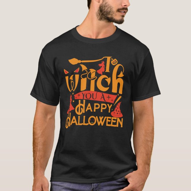 Camiseta Eu te trago um feliz halloween (Frente)