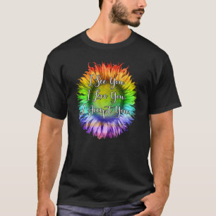 Camiseta Eu Te Vejo Eu Te Amo Eu Te Aceito Lgbtq Ally Gay P
