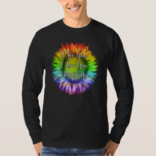 Camiseta Eu Te Vejo Eu Te Amo Eu Te Aceito Lgbtq Ally Gay P