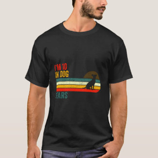 Camiseta Eu Tenho 10 Anos De Cachorro 70 Aniversário Vintag
