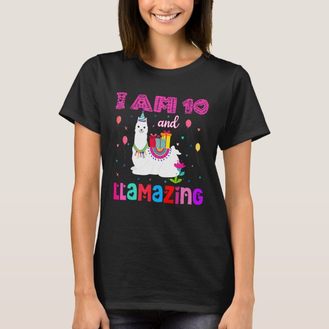 Camiseta Eu Tenho 10 Anos E Llaming Llama (Frente)