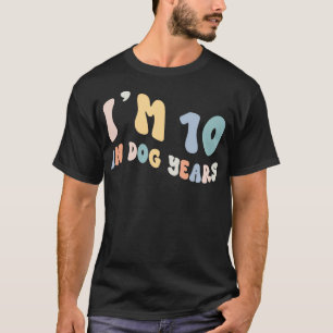 Camiseta Eu Tenho 10 Anos Em Cachorros Dizendo Aniversário
