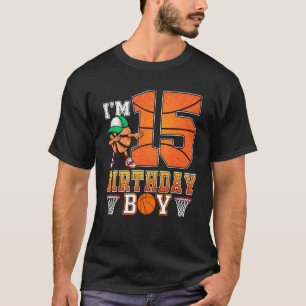 Camiseta Eu tenho 15 anos de 15 de Aniversário de Basquete