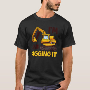 Camiseta Eu tenho 1 ano e escavo 1 ano primeiro aniversario