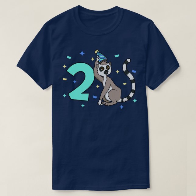 Camiseta Eu tenho 2 anos com aniversário de criança de limã (Frente do Design)